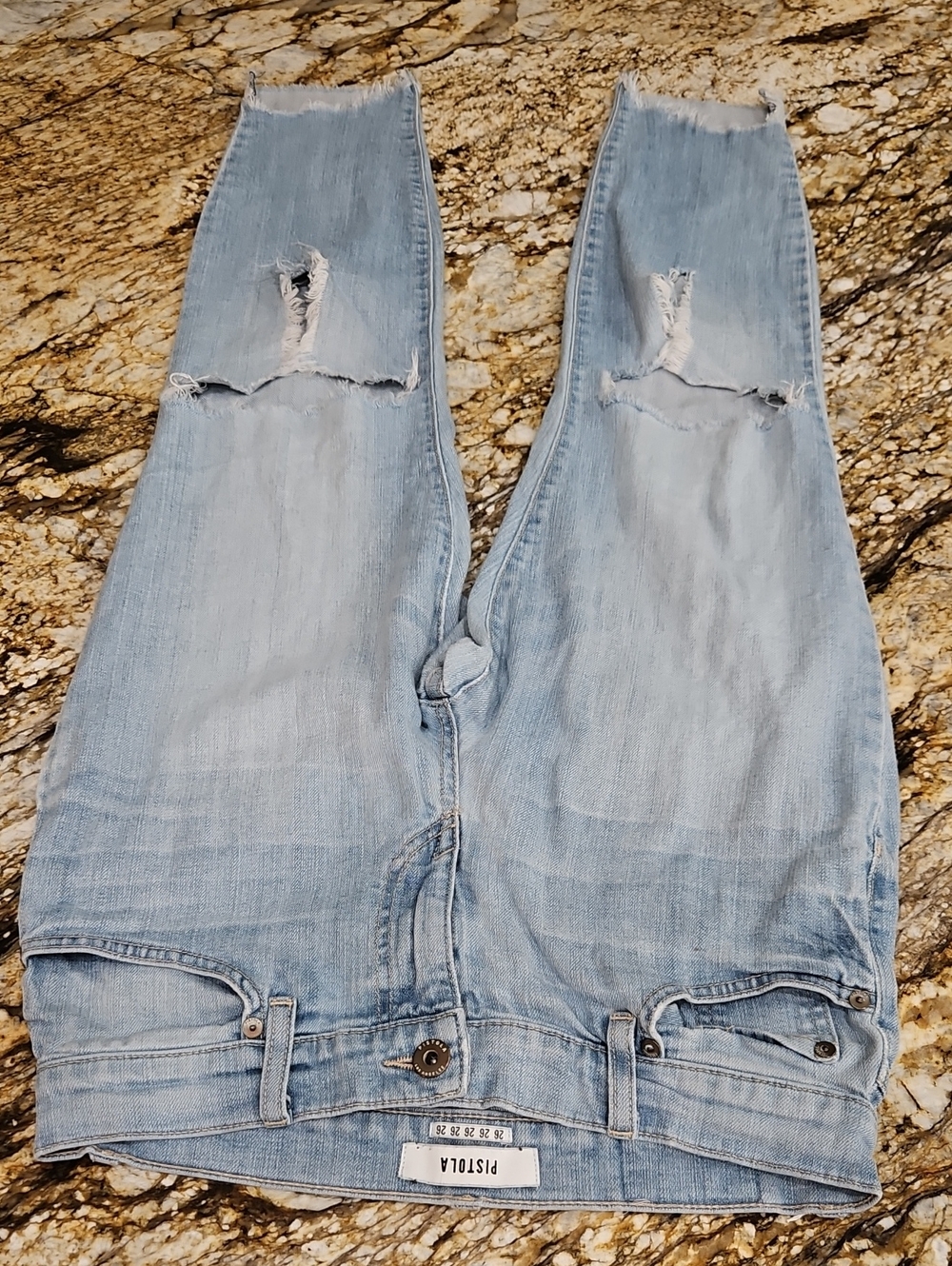 Pistola Women's Distressed Cropped Jeans. Size 26 Inseam 25.5 Rise 8.5"